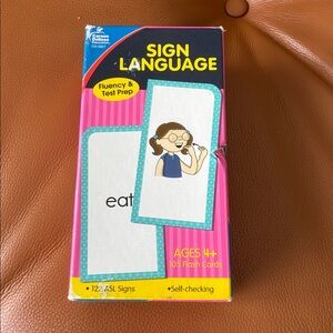 Sign Language Flash Cards - Pink and Blue